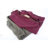 Two Jack Pyke fleeces in burgundy and olive, size small, as new