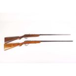 Ⓕ (S2) Two .410 Webley & Scott bolt action shotguns, each with a 25½ ins barrel and 2½ ins