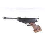 4.5mm/.177 Feinwerkbau Model 65 side-lever target pistol, adjustable open sights, target wood grips,