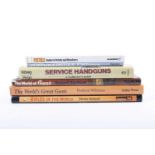Six reference books on rifles and handguns to include: 'Service Handguns A Collector's Guide'; '