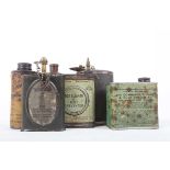 Six vintage oil bottles to include Hellis Superfine Rangoon Oil, Youngs, Webley, and Bisley