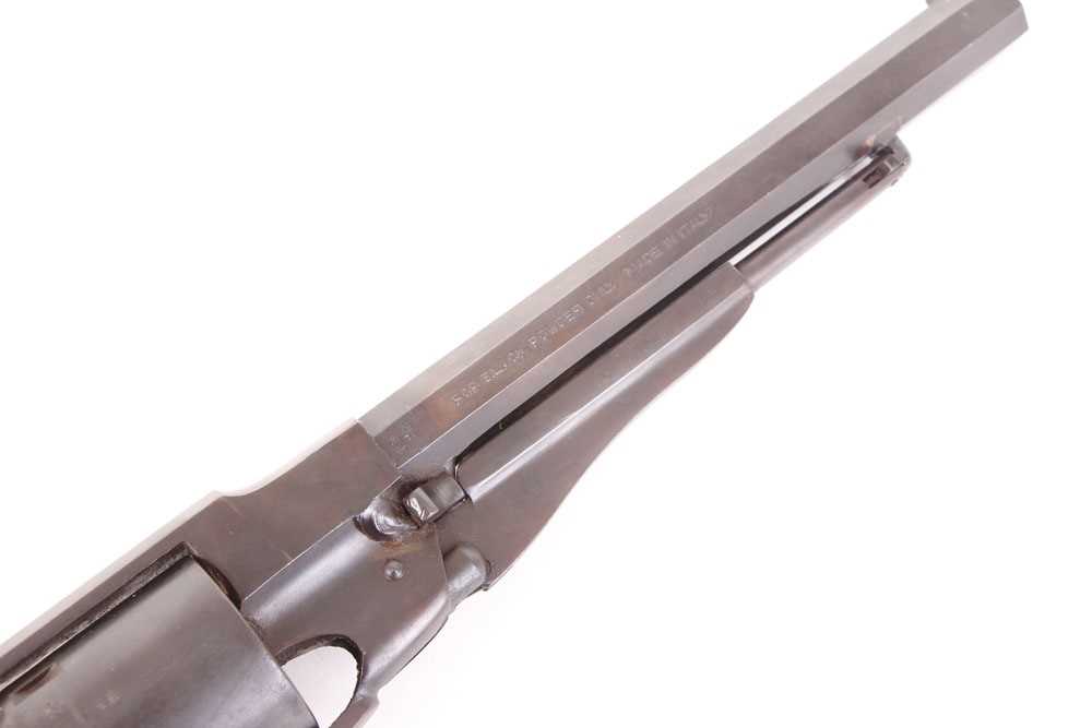 .44 Hilton Gun Co. Remington percussion revolver, 7 ins barrel, black frame, brass trigger guard, - Image 3 of 5