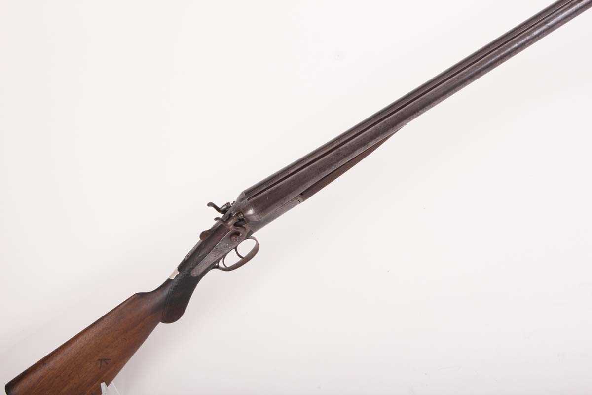 Ⓕ (S2) 12 bore double hammer gun by W & J Davis (Birmingham), 30¼ ins barrels, ¼ & ½, engine - Image 4 of 6