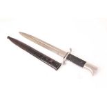 German dress dagger, 10 ins single edged and fullered blade stamped Puma Solingen, reverse