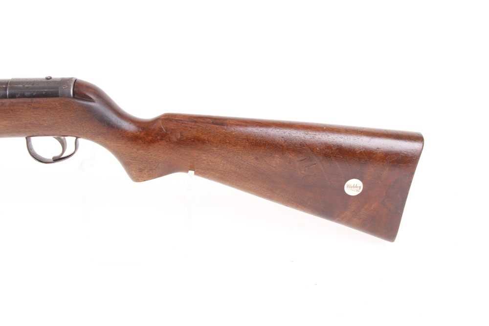 .22 Webley Mark 3 underlever air rifle, original open sights, tap loading, the stock with inset - Image 5 of 6