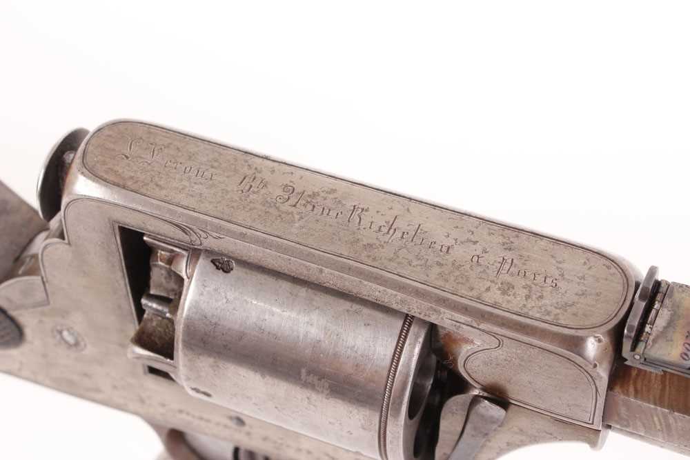 (S58) 32 bore William Tranter's Patent Double Trigger Percussion Revolving Rifle, 21 ins brown - Image 4 of 13