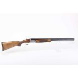 Ⓕ (S2) 12 bore Lincoln over and under, ejector, 26 ins barrels, ¼ & ½, ventilated file cut rib, 76mm