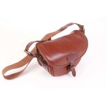 Red leather cartridge bag, 150 capacity