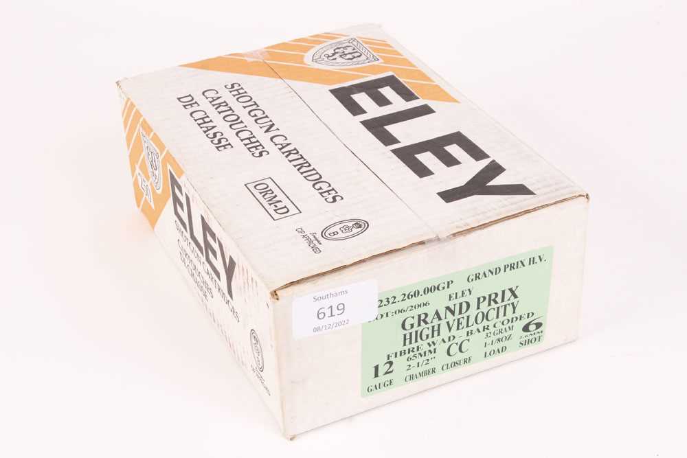 Ⓕ (S2) 250 x 12 bore Eley Grand Prix 32g No.6 shot high-velocity fibre wad cartridges