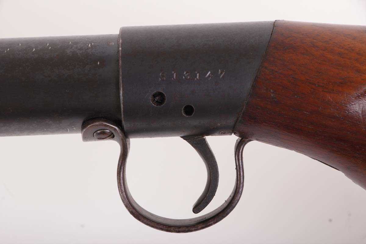 ~Cat Amendment~.22 pre-war (1921) BSA Standard 'Long Tom' air rifle, open sights, tap loading, no. - Image 8 of 9