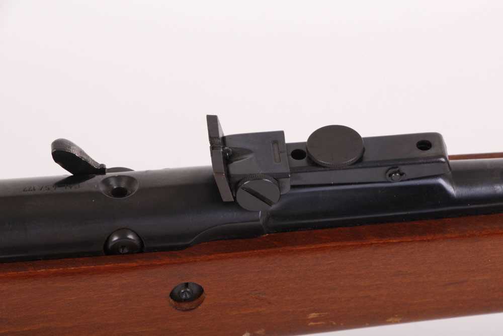 .177 Original Mod. 50 under lever air rifle, hooded blade foresight, adjustable rear sight, scope - Image 4 of 10