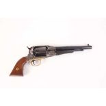 Ⓕ (S1) .44 Uberti Remington percussion black powder revolver, 8 ins sighted octagonal barrel, the