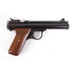 .20 (5mm) Benjamin/Sheridan Co2 air pistol, blade and notch sights, boxed, no. 797707487