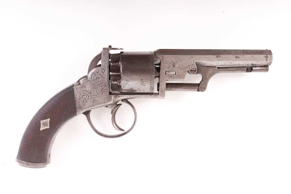 (S58) .400 Webley Bentley Wedge frame Percussion Revolver, 4½ ins octagonal barrel with engraved - Image 14 of 26