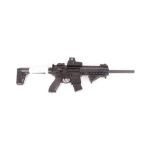 .177 Sig MCX Co2 air rifle, tactical stock with pic rails, Eotech sight, and magazine, no. 16C04067