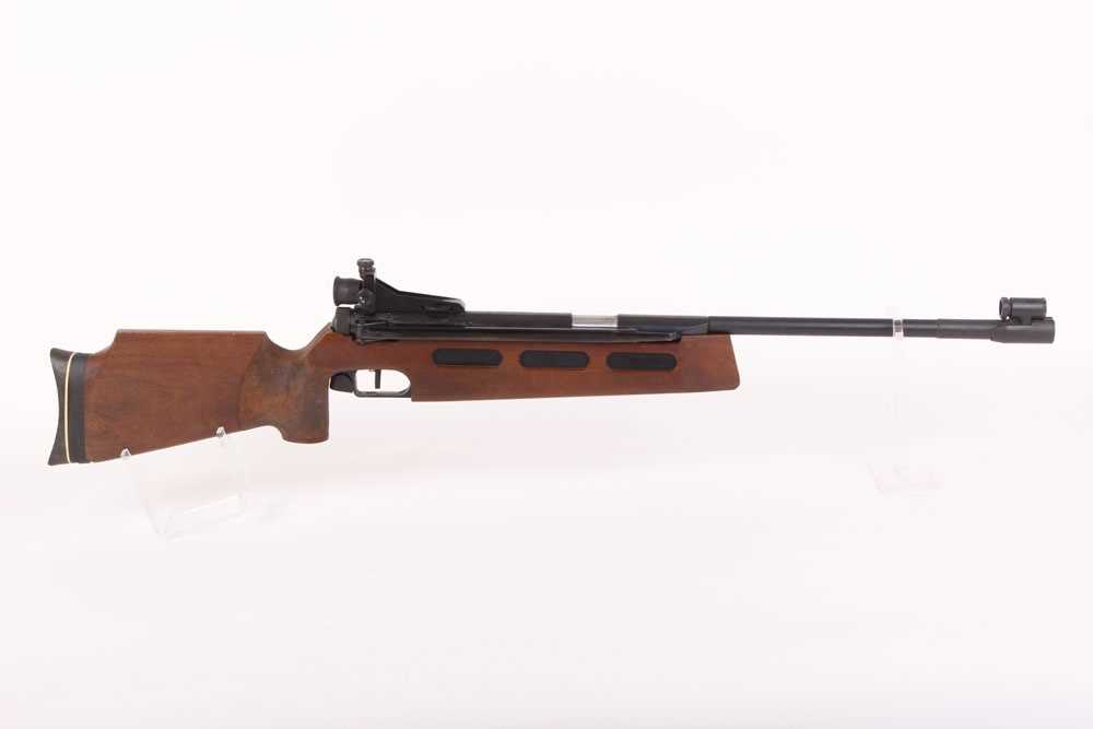 .177 Original Mod.75 side lever target air rifle, tunnel foresight, adjustable aperture rear