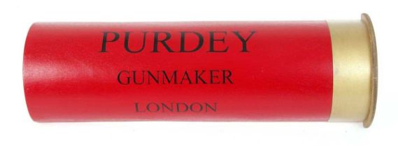 A good quality reproduction cartridge sign for Purdey Gunmakers, length 24½ ins