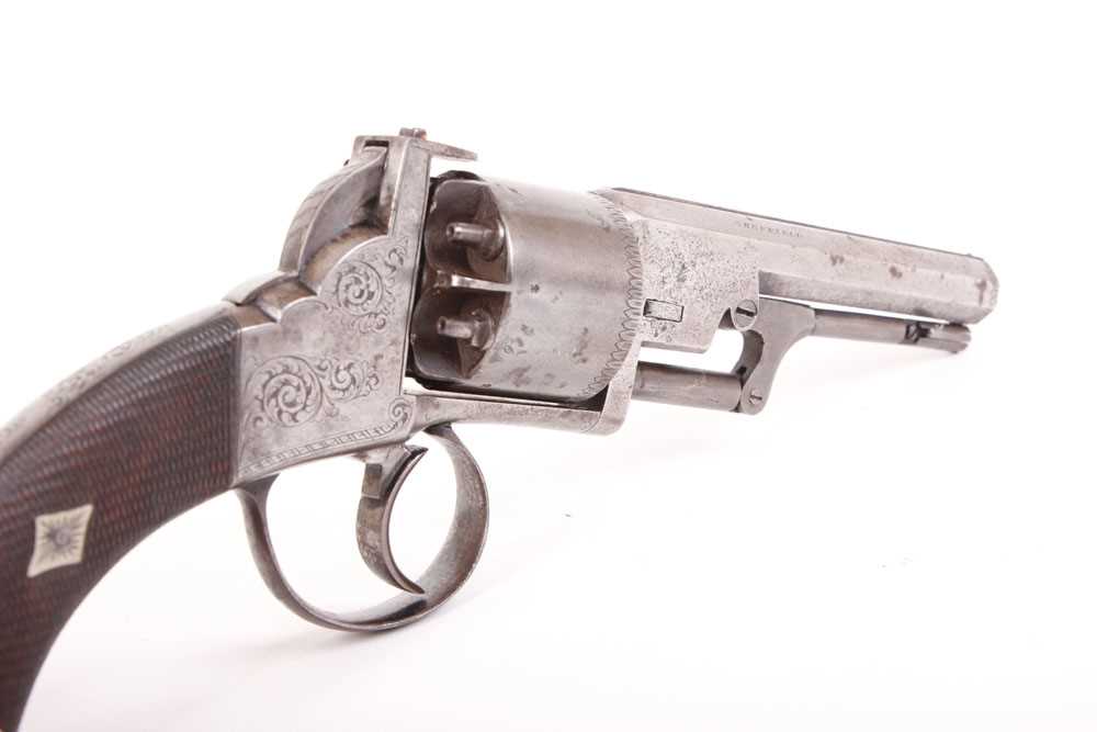 (S58) .400 Webley Bentley Wedge frame Percussion Revolver, 4½ ins octagonal barrel with engraved - Image 18 of 26