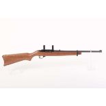 Ⓕ +VAT (S1) .22 Ruger 10/22 semi automtic carbine, 18 ins barrel with blade and folding v-notch