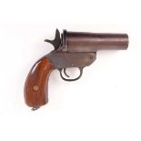 Ⓕ (S1) 1 ins Harrington & Richardson Mk VI flare pistol, barrel stamped 'Harrington & Richardson