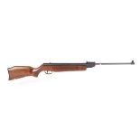 .22 Edgar Bros. Hatsan 605 break barrel air rifle, hooded foresight, adjustable rear sight, no.