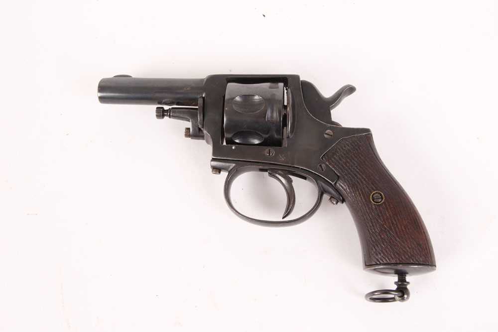 .320 Belgian double action pocket revolver, 2½ ins sighted barrel, 6 shot fluted cylinder with - Image 4 of 4