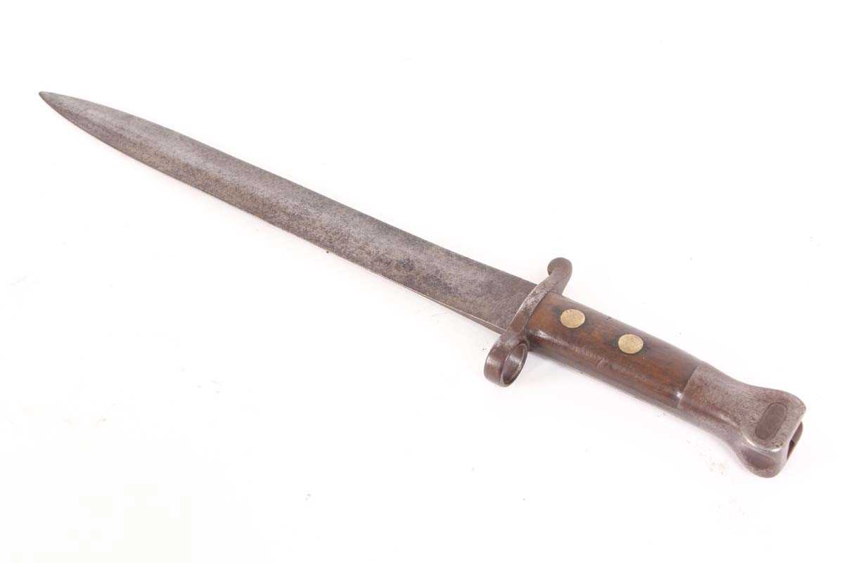 British Pattern 1888 Enfield bayonet, ordnance markings to ricasso and spine, no. 613