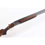 Ⓕ (S2) 12 bore Zoli Trap over and under, ejector, 29 ins ventilated barrels, full & ½ choke, broad