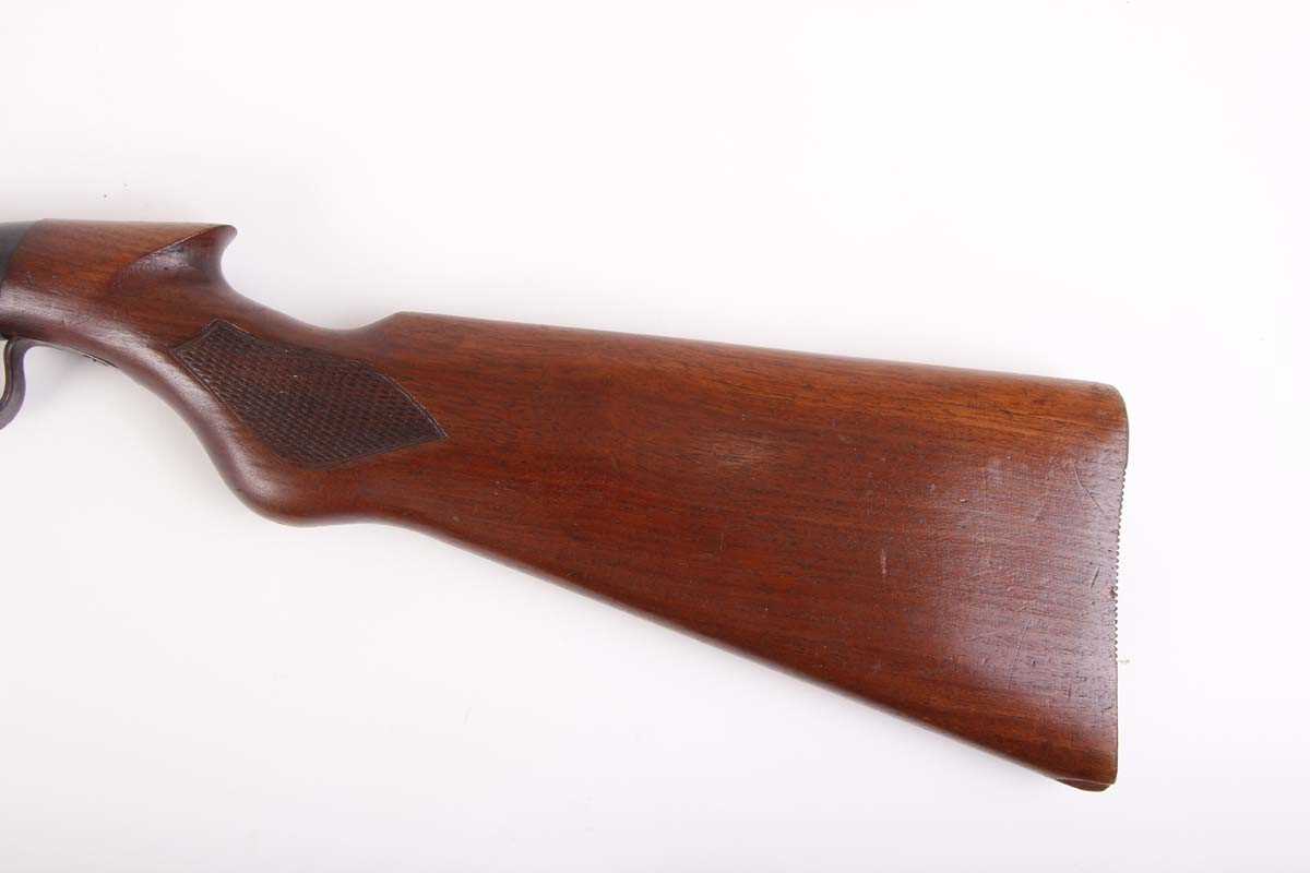 ~Cat Amendment~.22 pre-war (1921) BSA Standard 'Long Tom' air rifle, open sights, tap loading, no. - Image 7 of 9