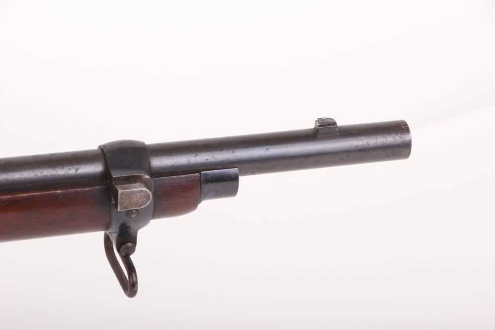 (S58) .577-450 Martini-Henry two-band rifle, 33 ins fullstocked barrel (good bore) with blade and - Image 6 of 13