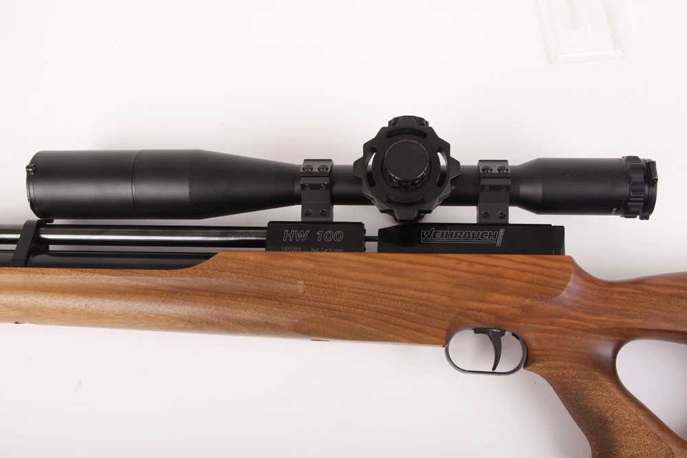 .177 Weihrauch HW 100 pre-charged multi-shot air rifle, fitted moderator, mounted 10 x 44 IRS MTC - Image 10 of 12