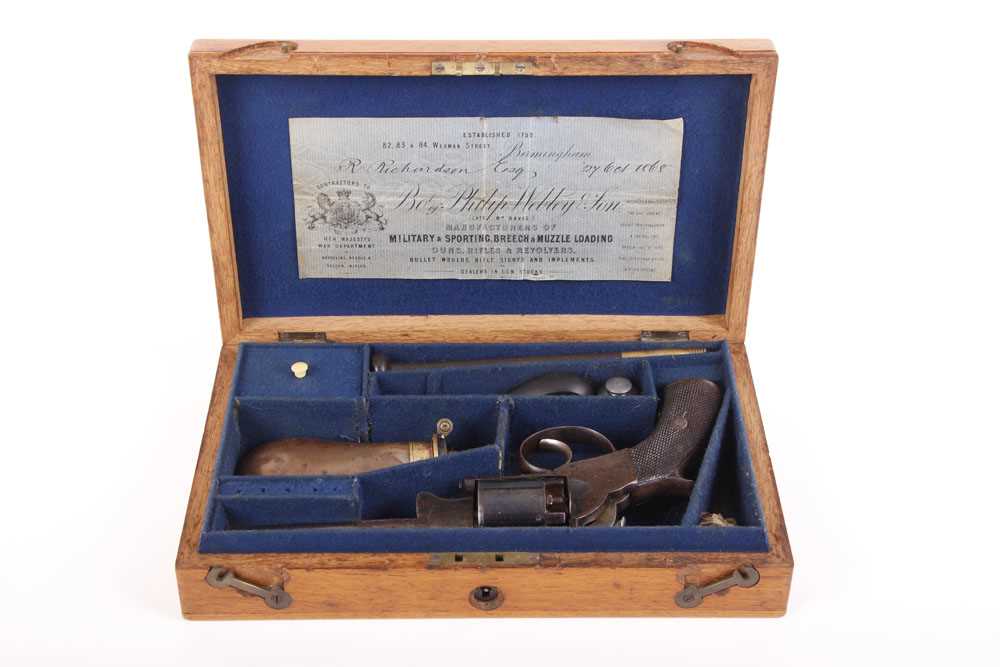 (S58) Cased .400 Webley Percussion Revolver, 4¾ ins octagonal barrel with bead foresight, Birmingham - Image 26 of 39