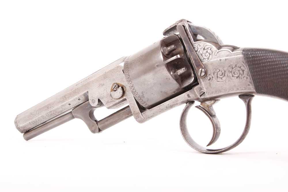 (S58) .400 Webley Bentley Wedge frame Percussion Revolver, 4½ ins octagonal barrel with engraved - Image 6 of 26