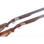 Ⓕ (S2) Two 12 bore AYA Yeoman over and under, ejector shotguns, both with 28 ins barrels (70 &