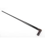 Ⓕ (S5/S2) 28 bore English walking stick shotgun, 25 ins barrel, black painted, wooden handle with