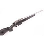 Ⓕ (S1) .22-250 Tikka T3x bolt action rifle, 20 ins stainless barrel screw cut for moderator (