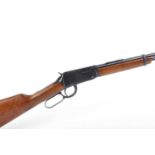 Ⓕ (S1) .22 Erma-Werke Mod. EG71 lever-action rifle, 18 ins barrel, tube magazine, black receiver,