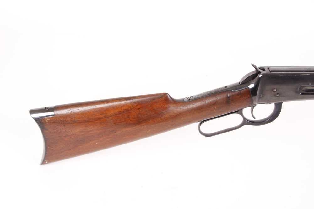 (S58) .32-40 Winchester Model 1894 lever action rifle, 24½ ins octagonal barrel with blade and - Image 5 of 10