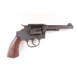 Ⓕ (S5) .38 Smith & Wesson Model 10 (Lend-lease) double action revolver, 5 ins barrel with blade