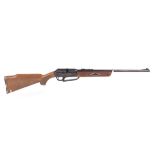 .22 Daisy Model 822 pump up air rifle, single shot, open sights, no. J80448