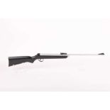 +VAT .22 BSA Meteor break barrel air rifle, open sights, black painted wood stock, no. TH67140