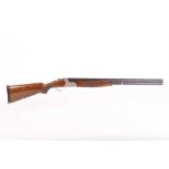 Ⓕ (S2) 12 bore Lanber over and under, ejector, 27½ ins barrels, ½ & ¼, file cut ventilated rib, 70mm