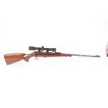 Ⓕ (S1) .22 CZ 452-2E bolt action rifle, 24 ins screw cut barrel (capped), raised blade and ramp