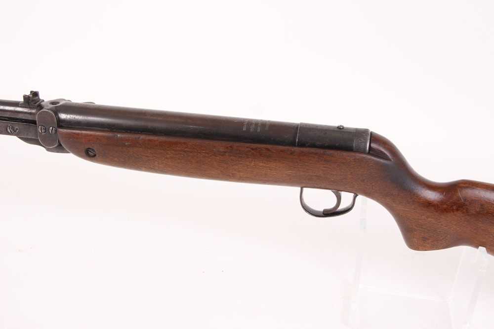 .22 Webley Mark 3 underlever air rifle, original open sights, tap loading, the stock with inset - Image 6 of 6