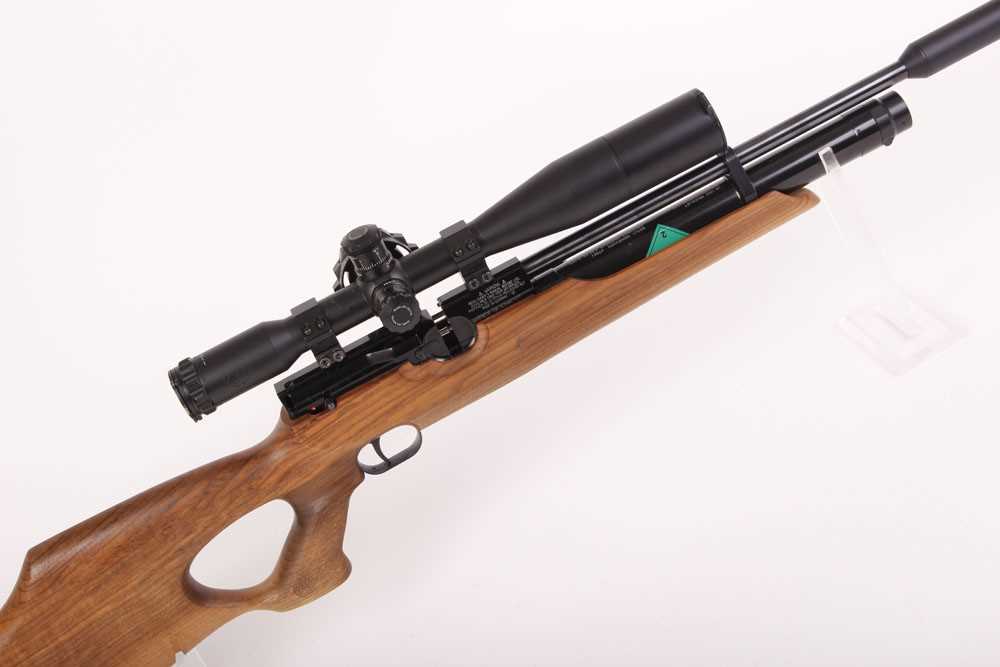 .177 Weihrauch HW 100 pre-charged multi-shot air rifle, fitted moderator, mounted 10 x 44 IRS MTC - Image 5 of 12