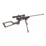 .22/4.5mm Crosman 2250B Co2 carbine air rifle, threaded barrel, black synthetic skeleton stock, with