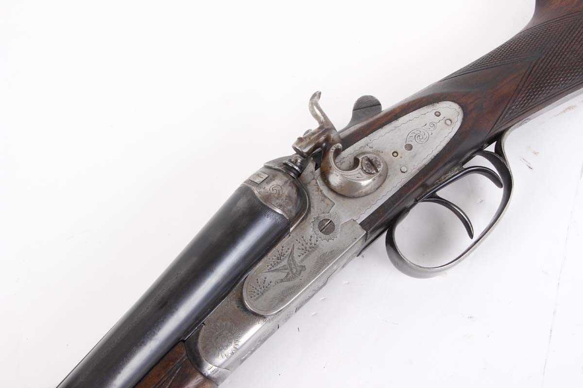 Ⓕ (S2) 12 bore Italian double hammer gun, 27½ ins barrels marked, ¾ & full, raised machine turned - Image 6 of 6