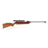 .177 Webley Vulcan break barrel air rifle, mounted 4x20 Original Model 9 scope, open sights, no.