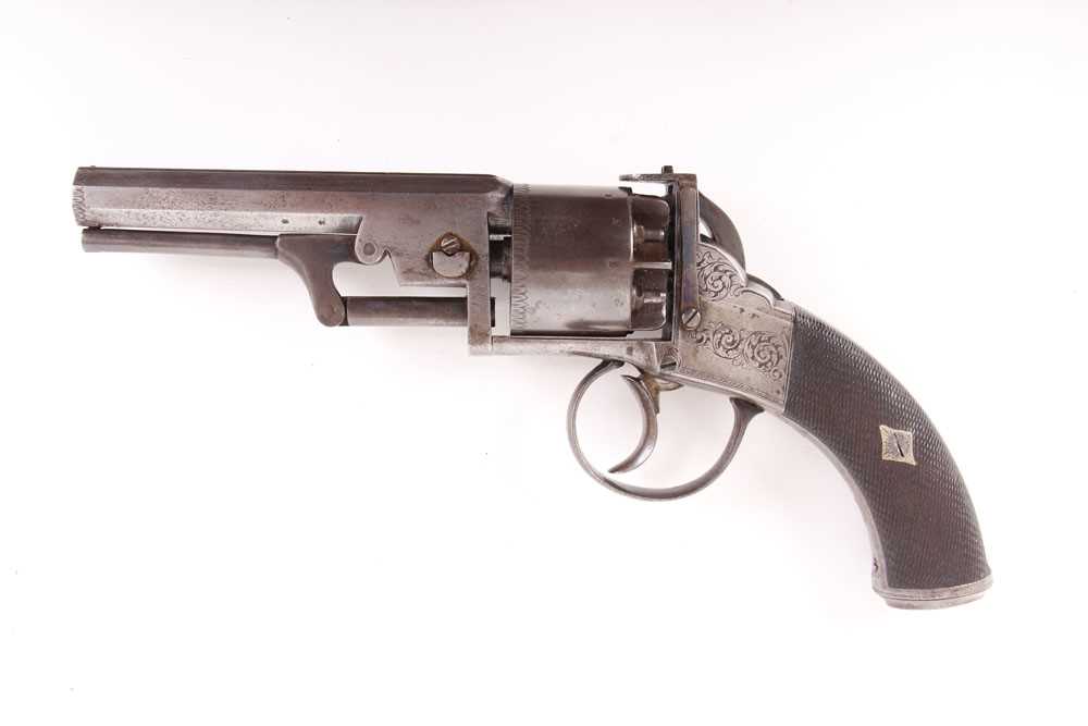 (S58) .400 Webley Bentley Wedge frame Percussion Revolver, 4½ ins octagonal barrel with engraved - Image 15 of 26