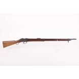 (S58) .577-450 Martini-Henry two-band rifle, 33 ins fullstocked barrel (good bore) with blade and